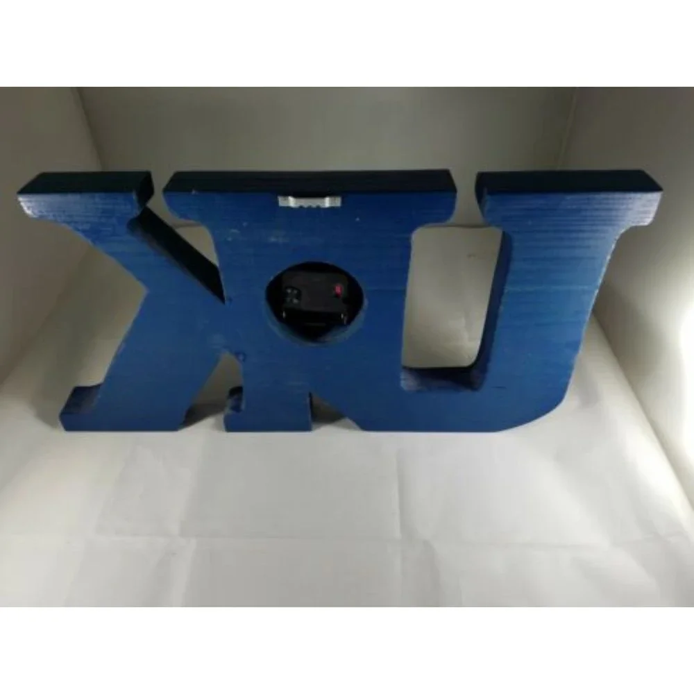 Handmade Wooden Blue University of Kentucky Wildcats Basketball Clock 19